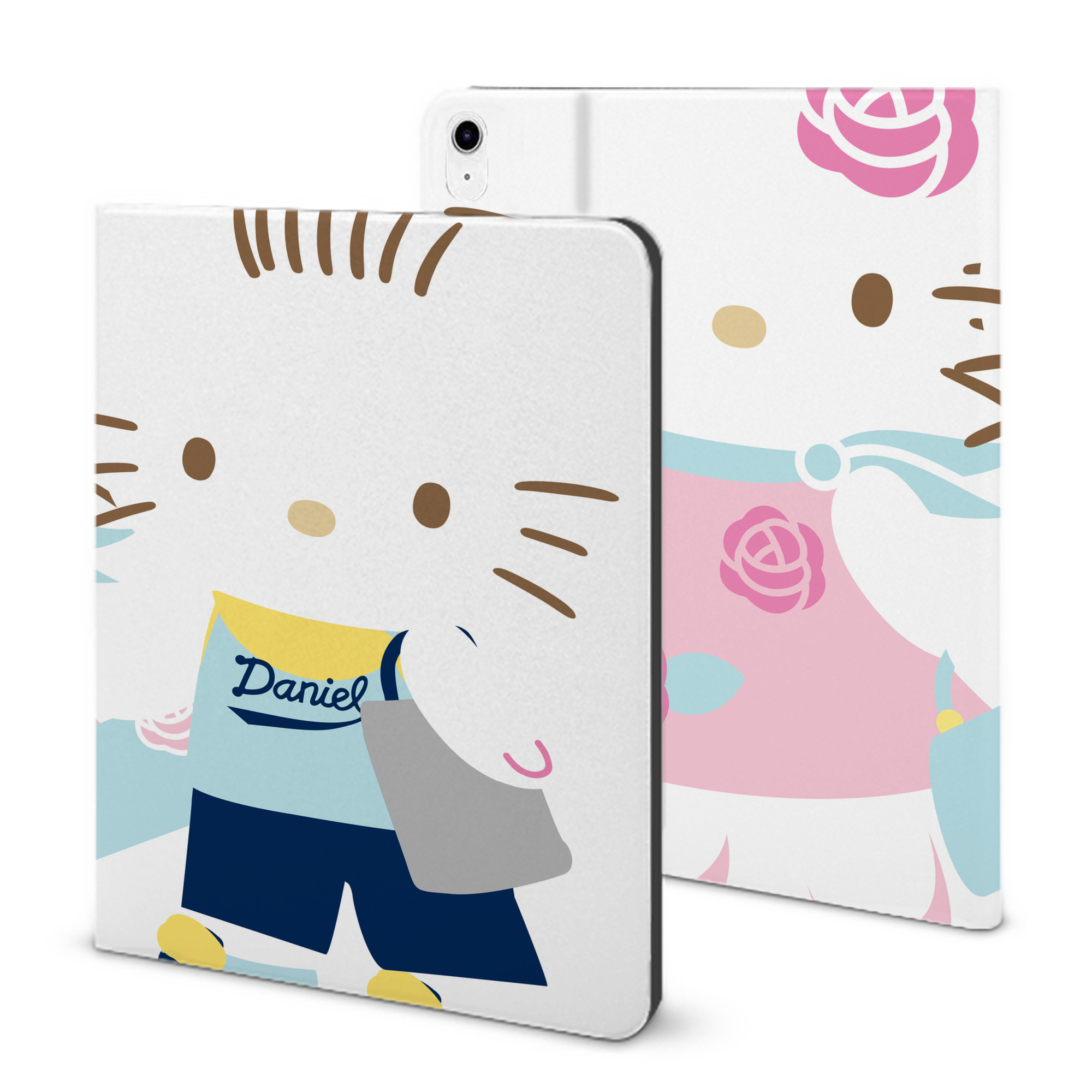 （画像用） Hello Kitty ハローキティ IPad ケース ブック型 PUレザー TPU 耐衝撃 軽量 薄型 ペン収納なし 全面保護 IPad 各モデル対応